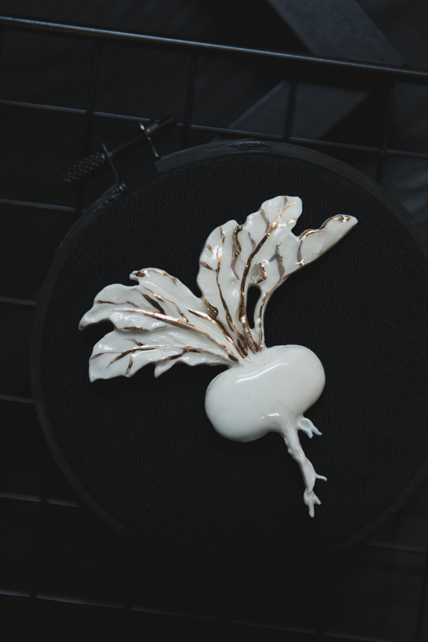 porcelain brooches