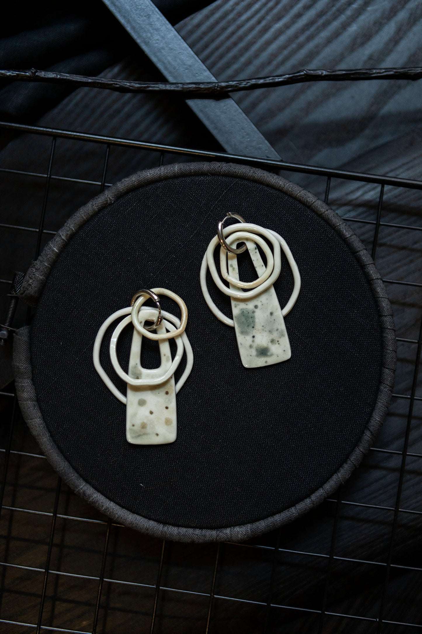 combinable porcelain earrings