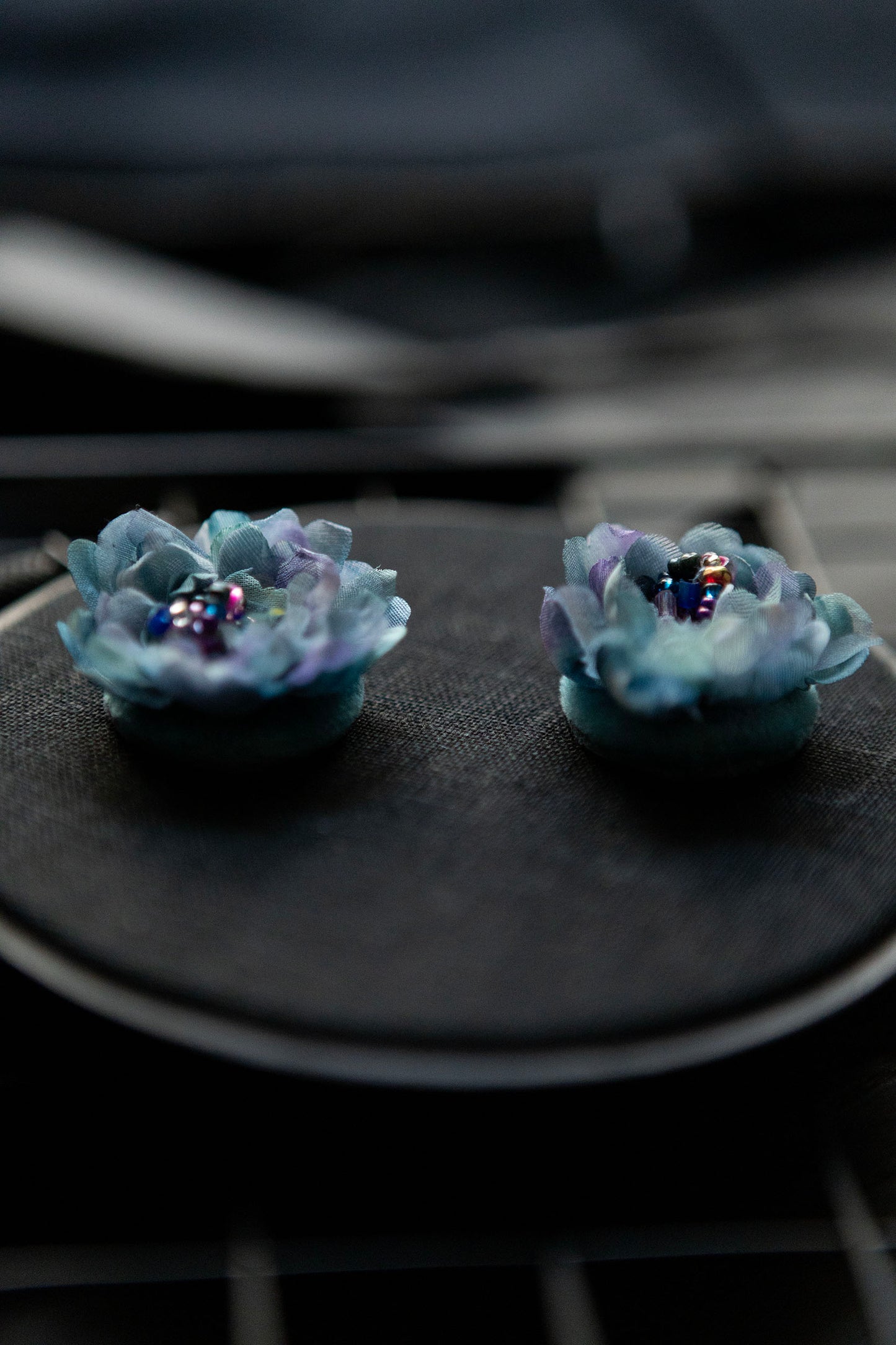 silk flower earrings