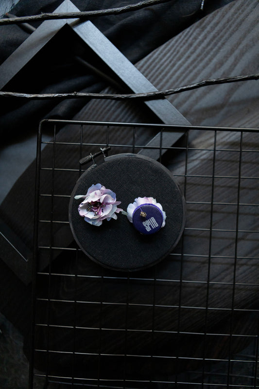 silk flower earrings