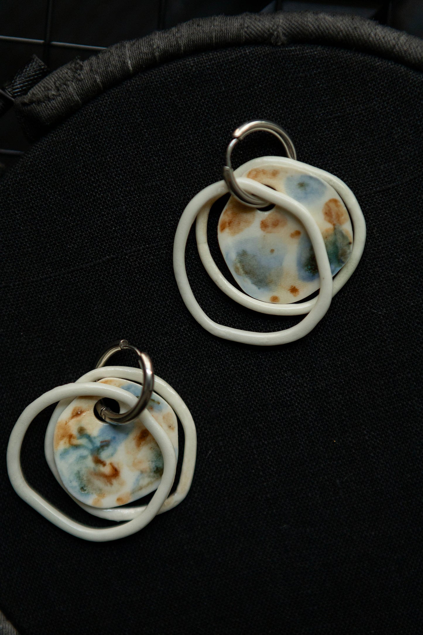 combinable porcelain earrings