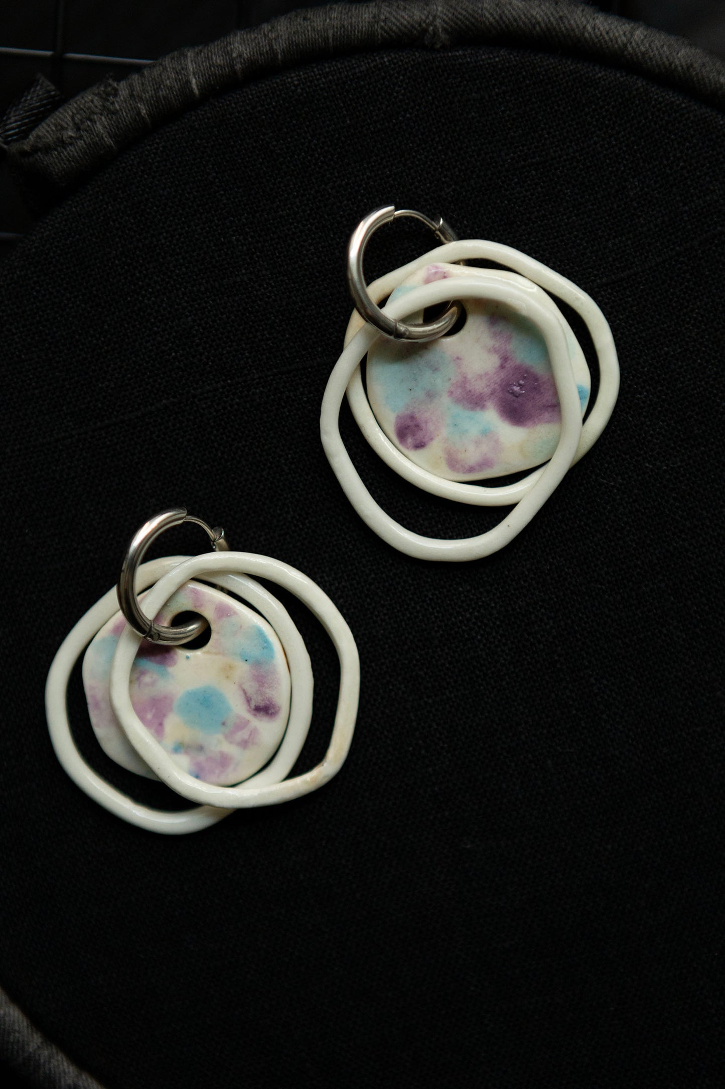 combinable porcelain earrings